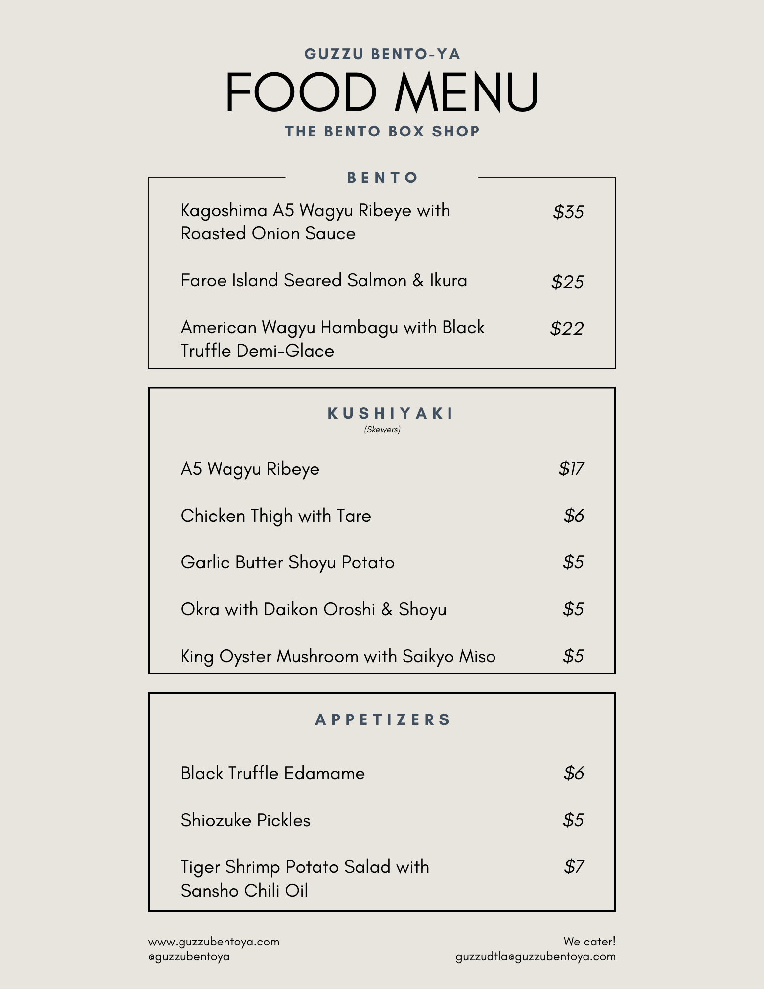 Home | Guzzu Bento-ya DTLA